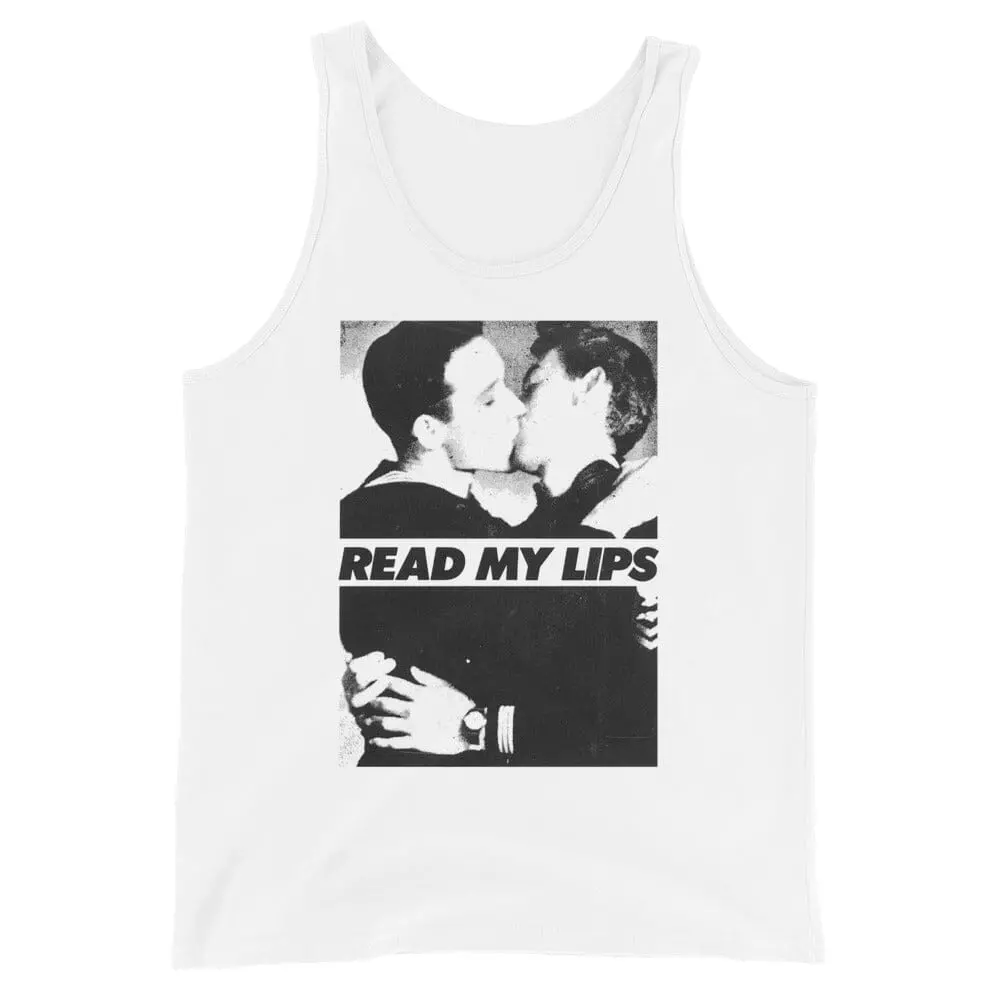 Read My Lips Men Tank - Rainbow Railroad 1