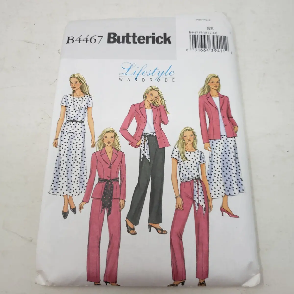 Butterick B4467 Womens Jacket Top Skirt Pants Sewing Pattern Sizes 8-10-12-14 Bb 1