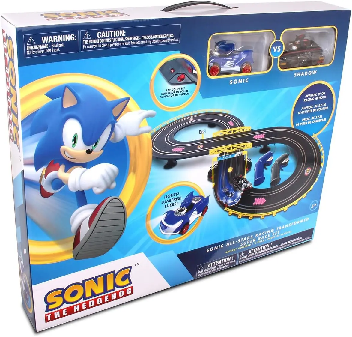 Nkok Sart Sonic The Hedgehog & Shadow: All-Stars Racing Transformed Super Rc Slot Car Race Set 00622 Low Stock 1