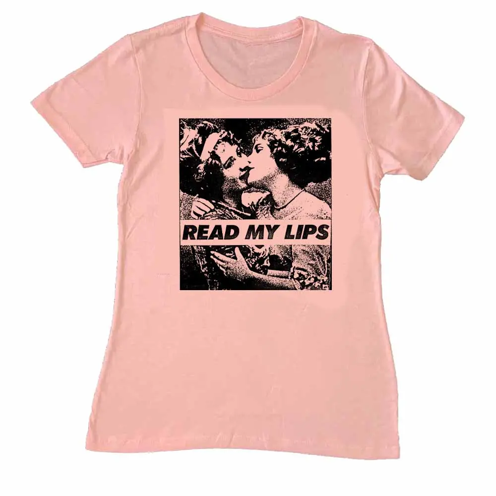 Read My Lips Vintage Women Femme Fit T-Shirt - Rainbow Railroad 1