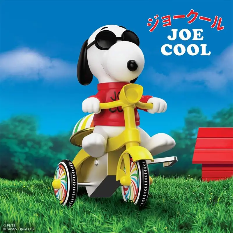 Super7 Reaction Figures: Peanuts Super Cycles - Joe Cool (Red W/Yellow Trike) 5-Inch Figure (89824) Low Stock 2