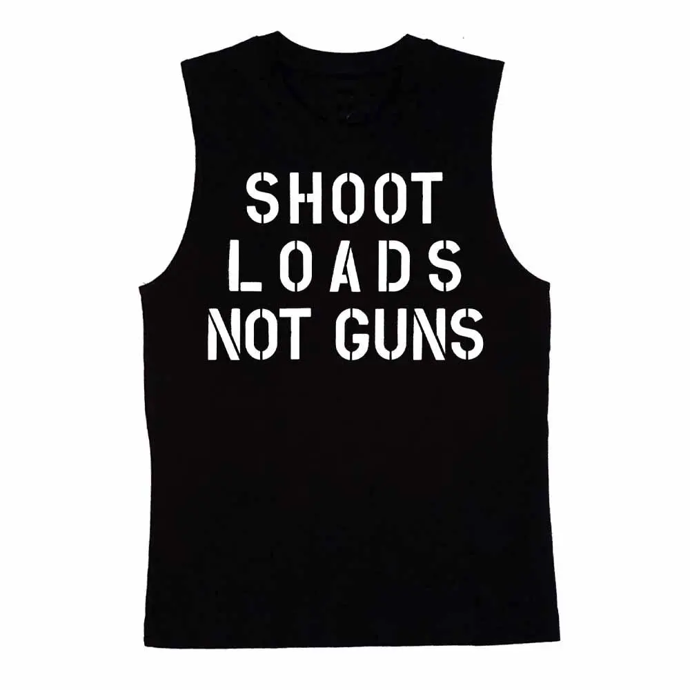 Shoot Loads Not Guns Sleeveless T-Shirt - Gays Against Guns 1