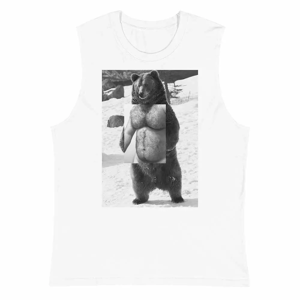 Naro Pinosa Standing Grizzly Bear Sleeveless T-Shirt 1