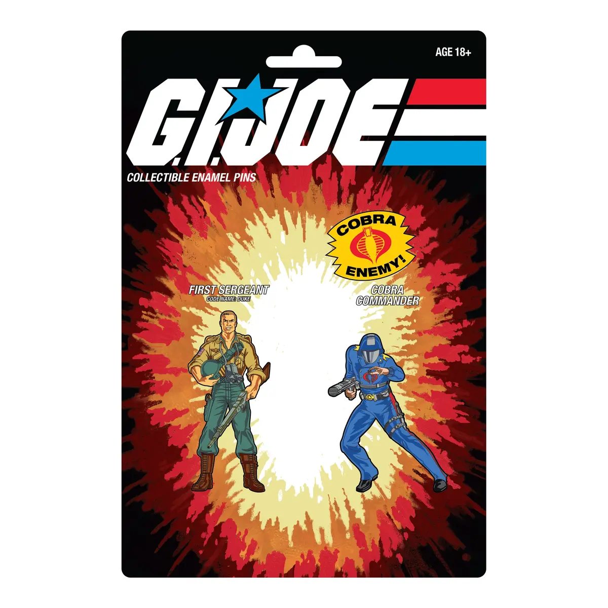 G.I. Joe Duke X Cobra Commander Retro Pin Set (30789) Low Stock 1