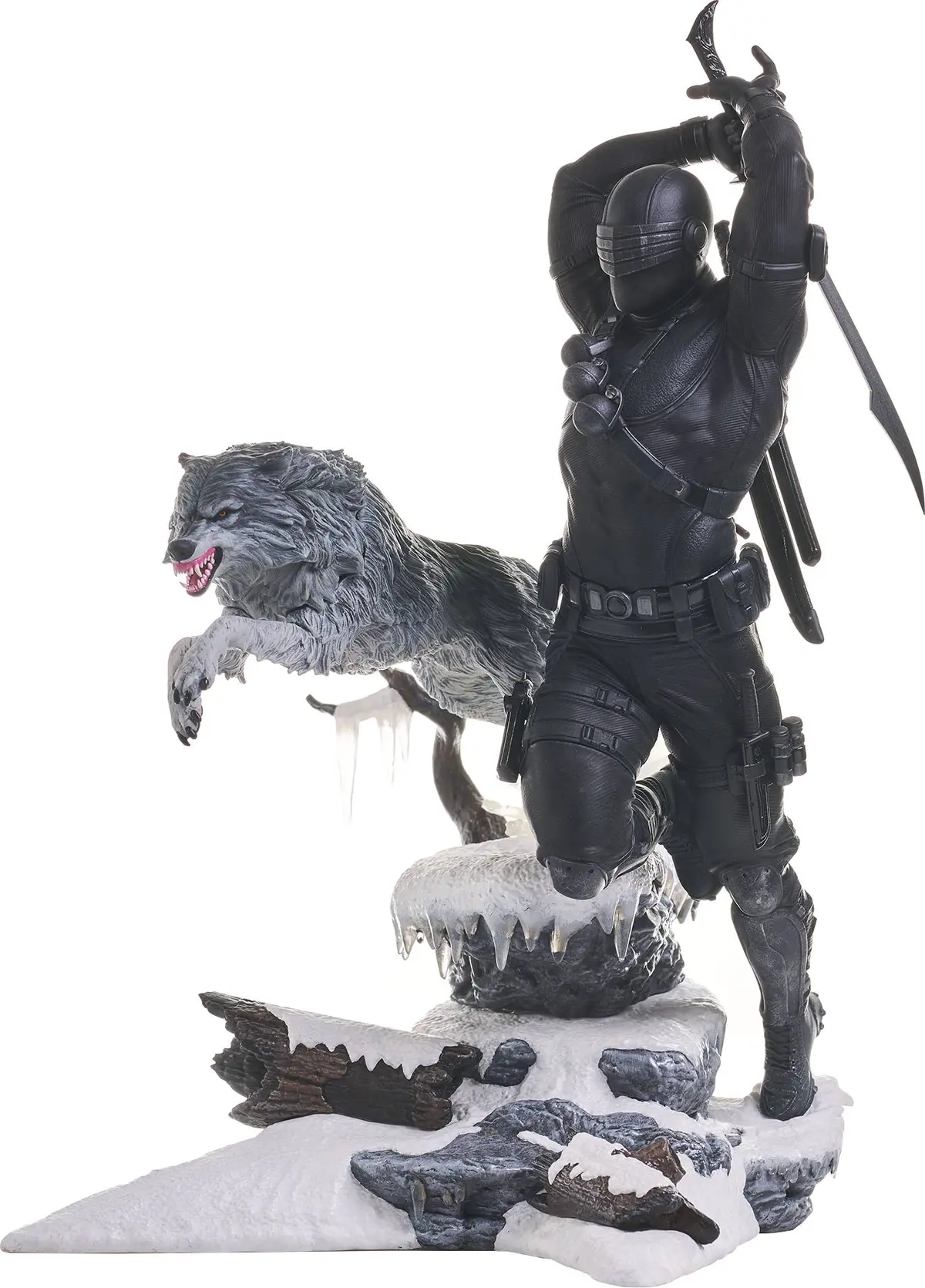 Diamond Toys - G.I. Joe Gallery Snake Eyes (With Timber) Pvc Diorama (84239) Last One! 1