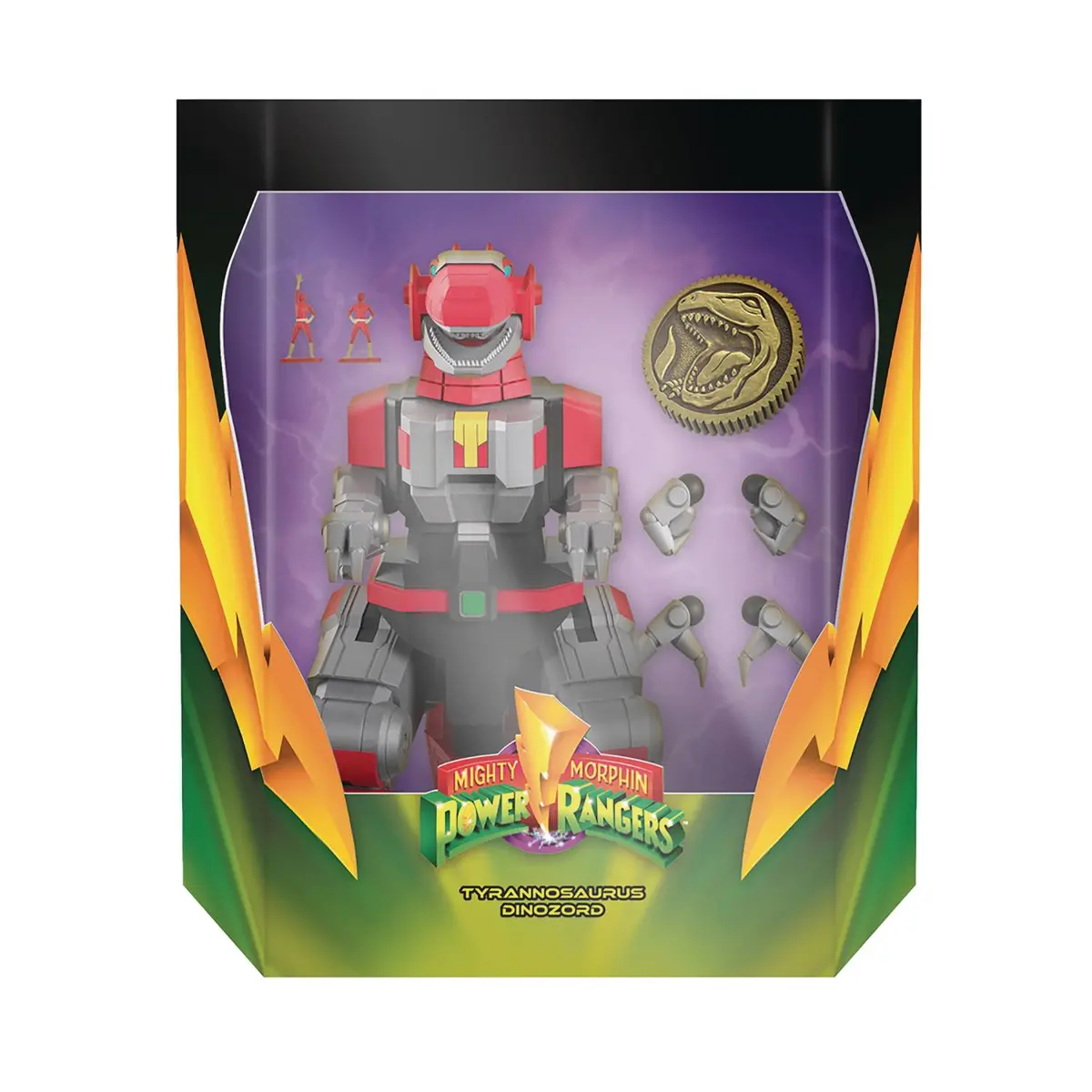 Super7 Ultimates - Mighty Morphin Power Rangers - Tyrannosaurus Dinozord 8-Inch Action Figure 81302 Low Stock 1