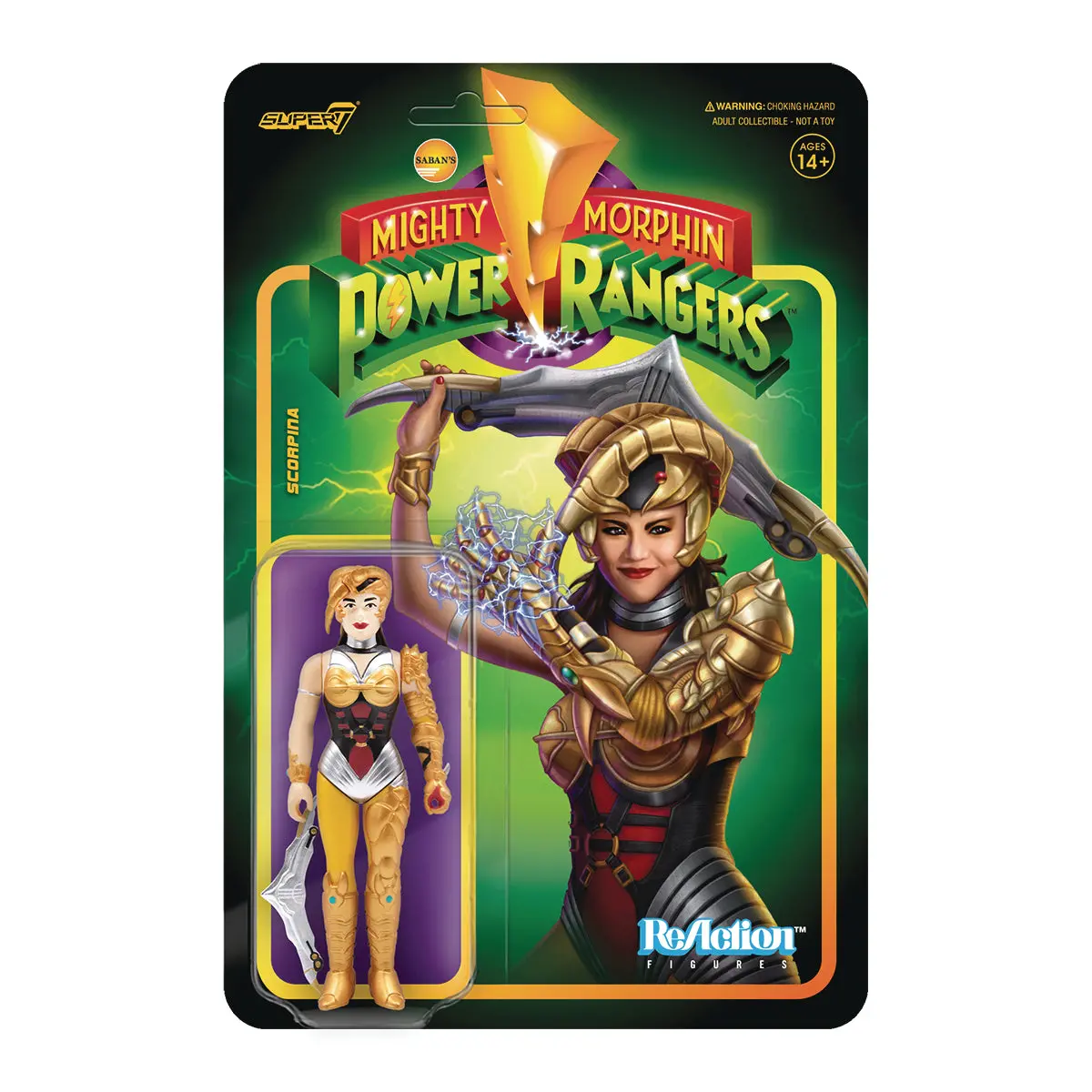 Super7 Reaction Figures - Mighty Morphin Power Rangers - Scorpina Action Figure (81374) Last One! 1