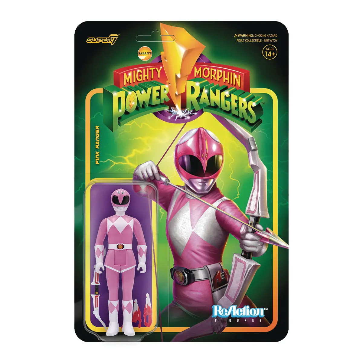Super7 Reaction Figures - Mighty Morphin Power Rangers - Pink Ranger Action Figure (81377) Last One! 1