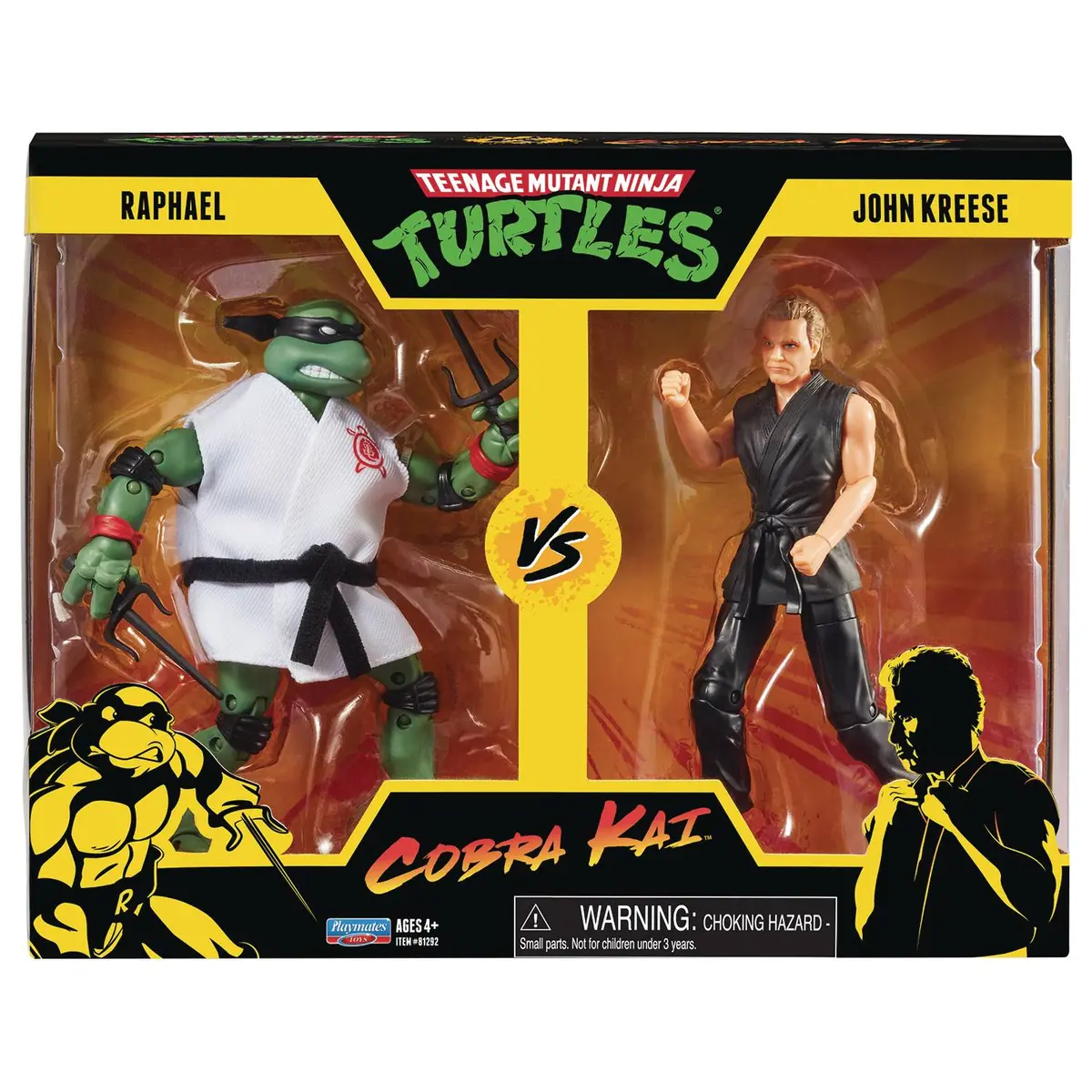 Playmates - Teenage Mutant Ninja Turtles X Cobra Kai - Raphael Vs John Kreese Action Figures (81292) 1