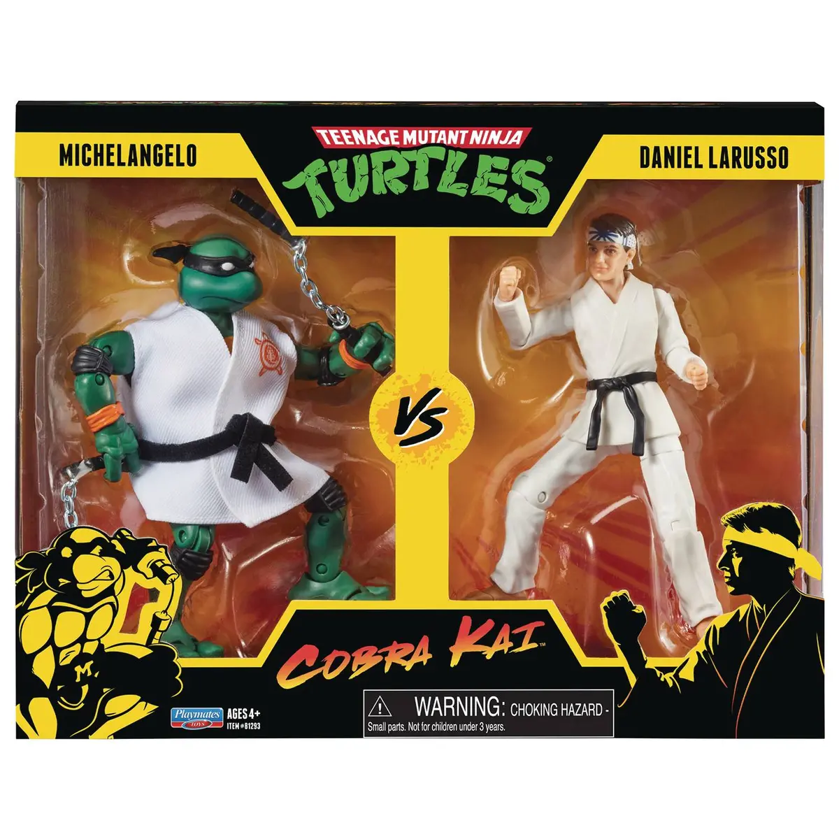Teenage Mutant Ninja Turtles X Cobra Kai - Michelangelo Vs Daniel Larusso Action Figures (81293) 1