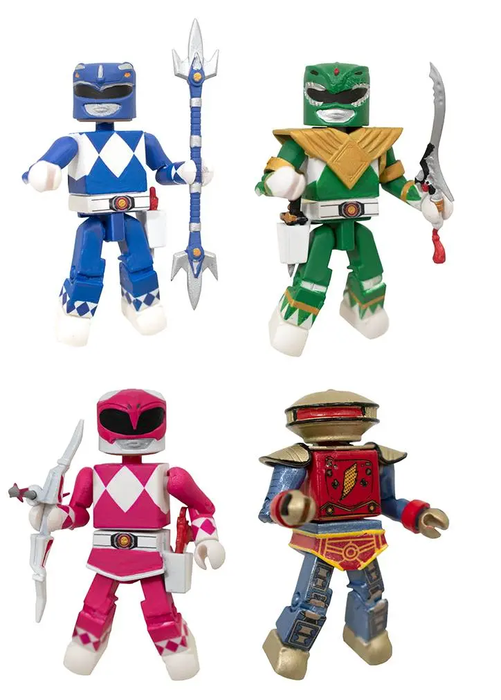 Minimates: Mighty Morphin Power Rangers - Blue, Pink, Green & Robot Alpha 5 Action Figures (84631) Low Stock 1