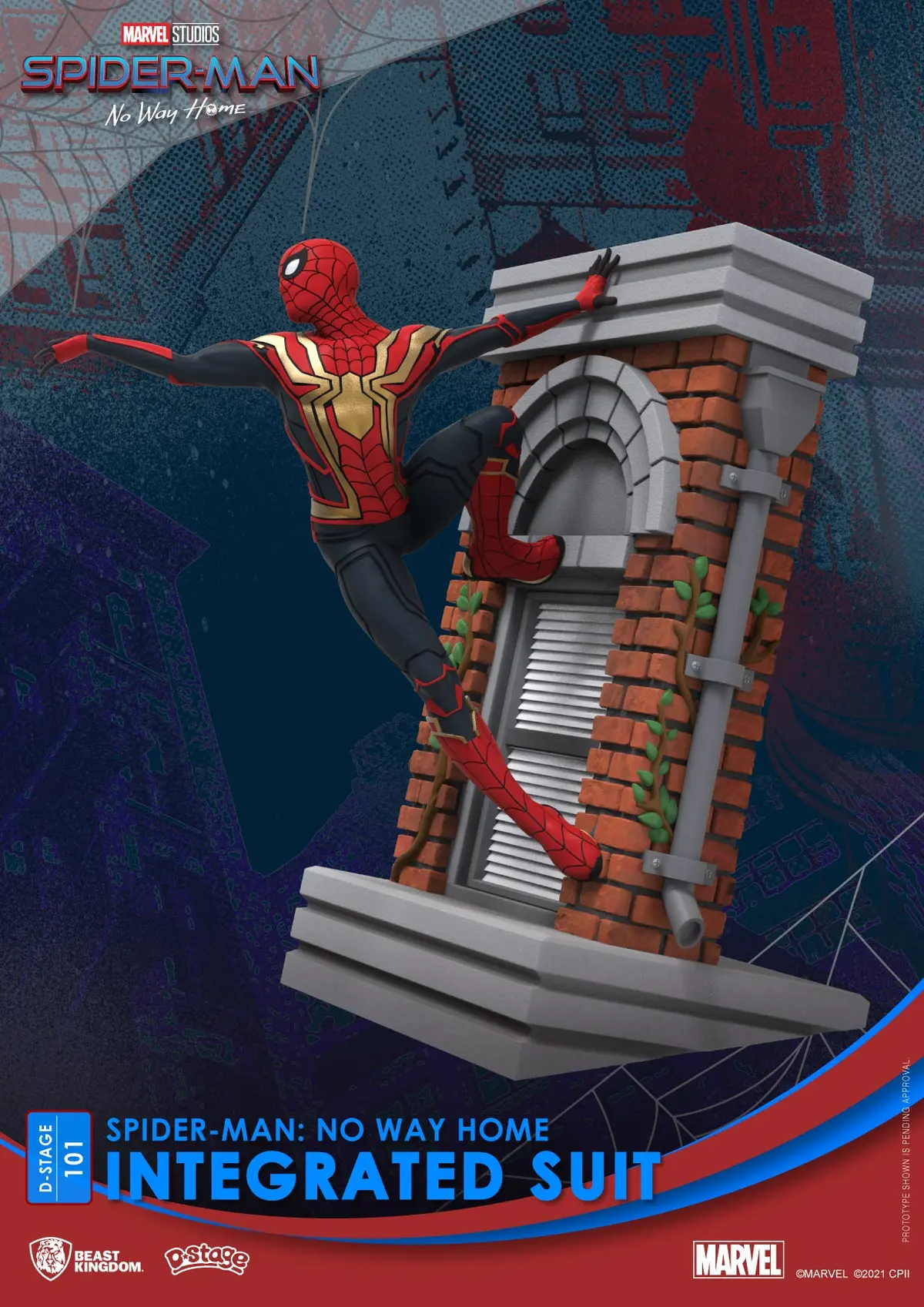 Beast Kingdom D-Stage #101 - Spider-Man: No Way Home - Spider-Man (Integrated Suit) Diorama Stage (Ds101) Low Stock 2