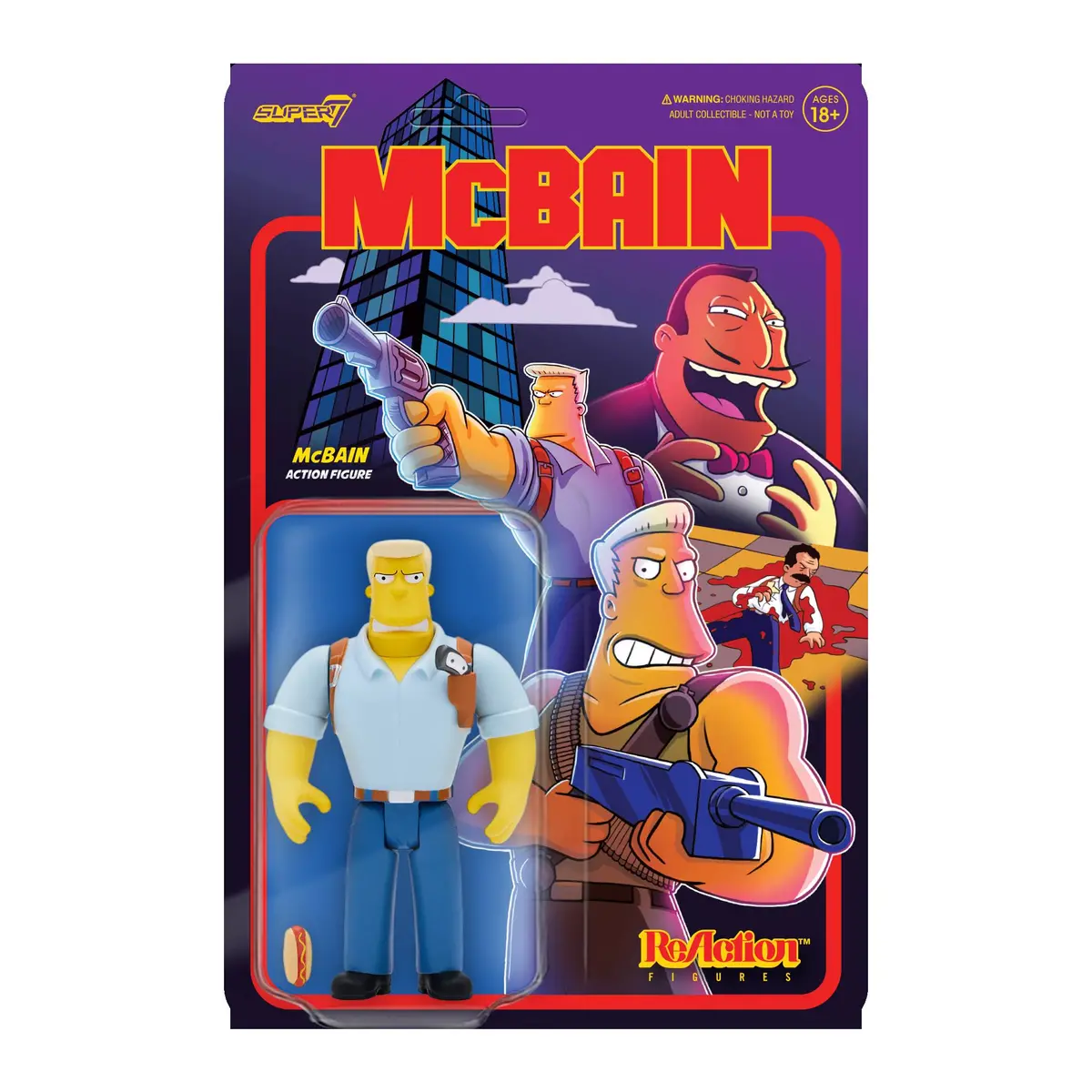 Super7 Reaction Figures - The Simpsons: Mcbain - Mcbain Action Figure (80981) 1