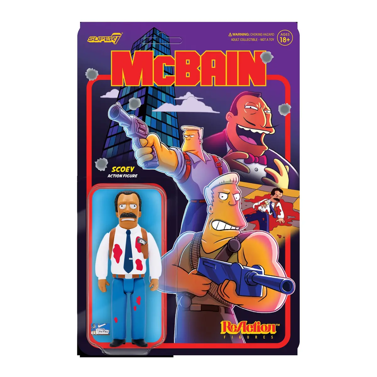 Super7 Reaction Figures - The Simpsons: Mcbain - Scoey Action Figure (80982) 1