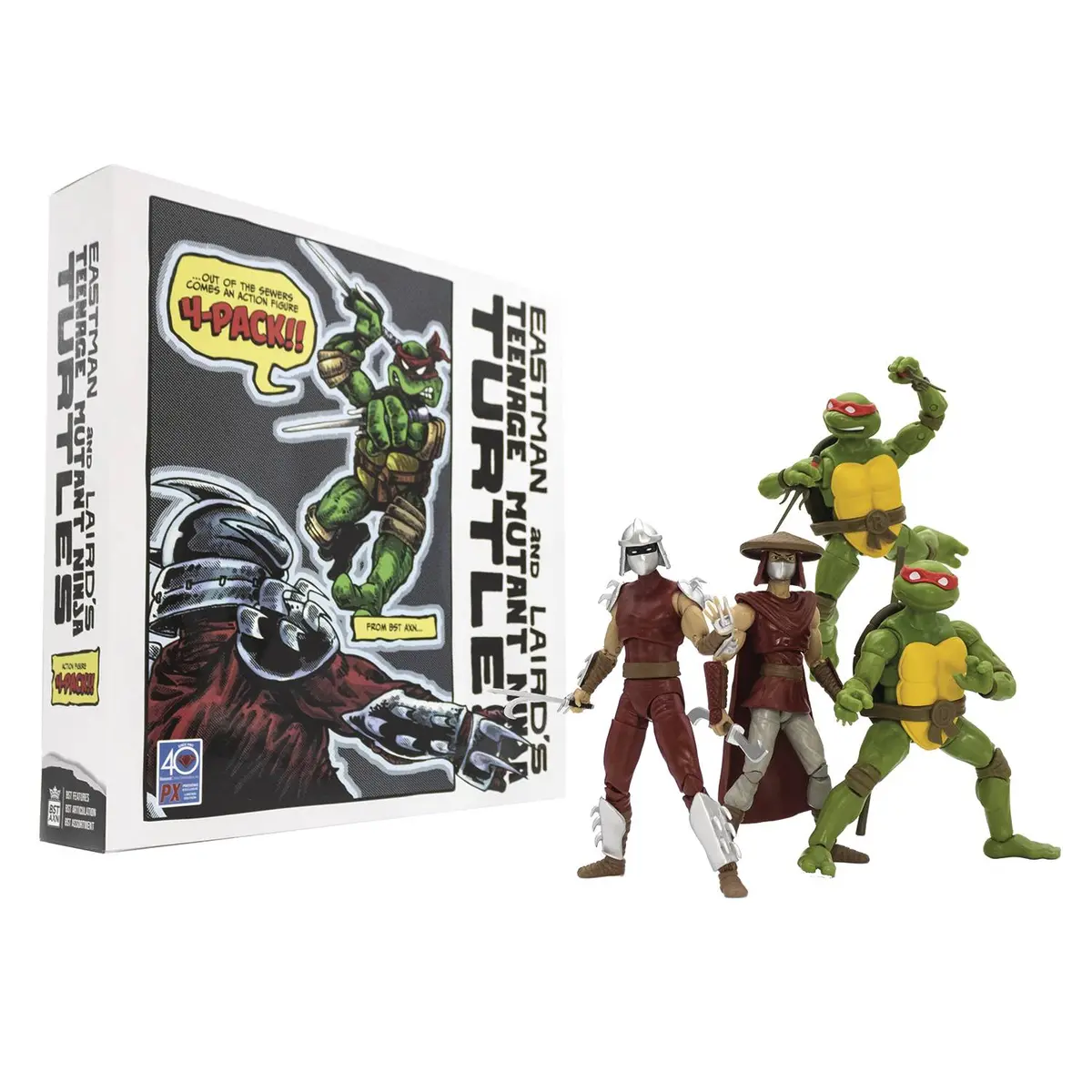 Loyal Subjects Bst Axn Teenage Mutant Ninja Turtles (Wave 2) Classic Comic 4-Pack Set-B Px Figures Low Stock 1