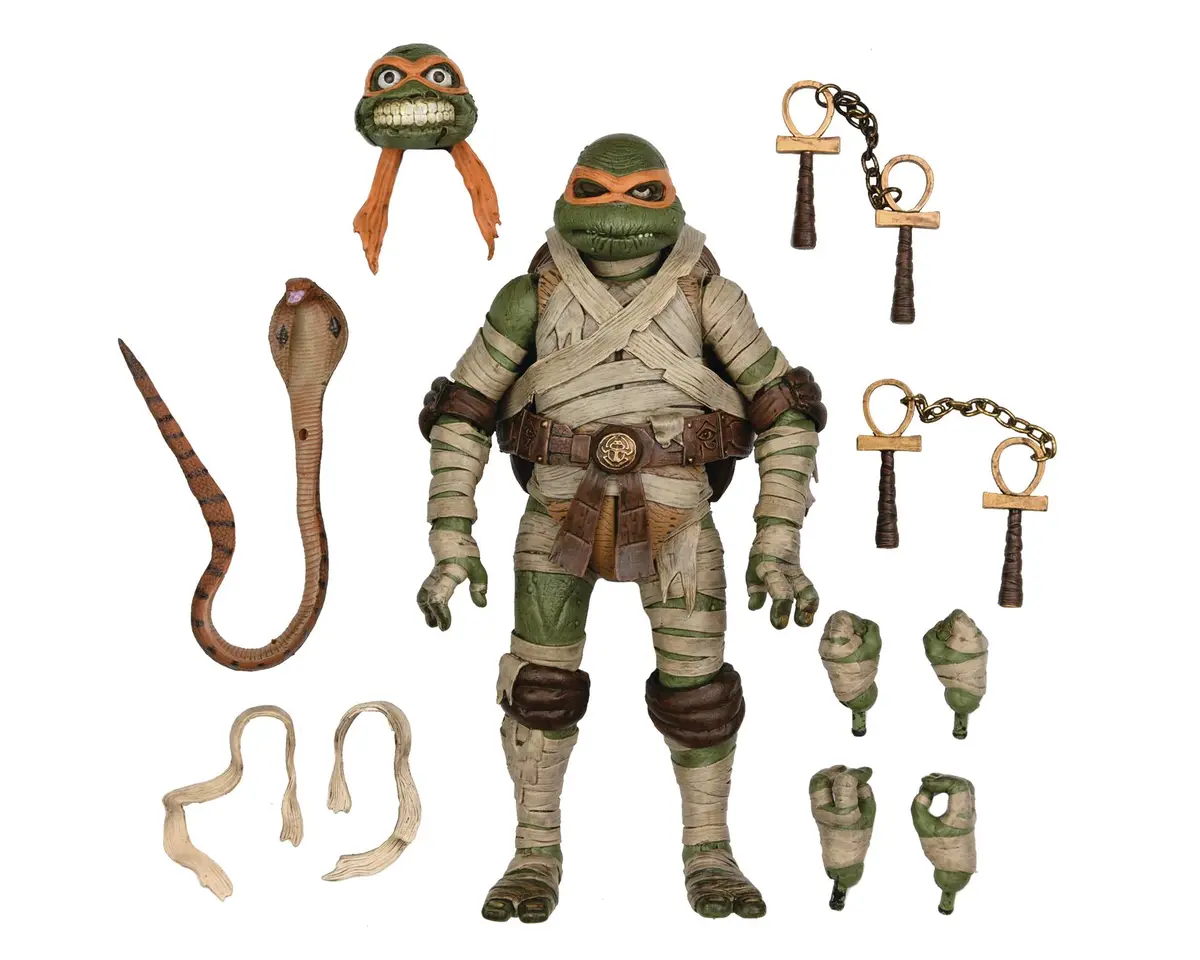 Neca - Universal Monsters Vs Tmnt: Michelangelo As The Mummy Ultimate Action Figure (93N032122) Low Stock 1