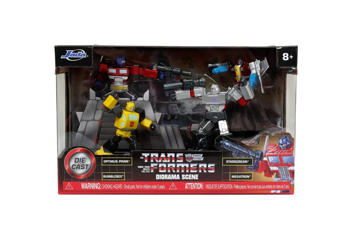 Jada Diecast Metalfigs, Transformers Diorama Scene: Optimus Prime, Bumblebee, Starscream, Megatron 31352 Last One! 1