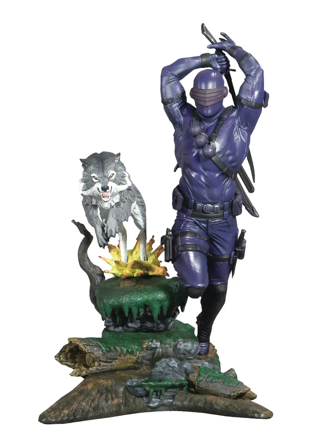 Diamond Select - G.I. Joe Gallery - Animated Snake Eyes Previews Exclusive Pvc Diorama Statue 84850 Low Stock 1