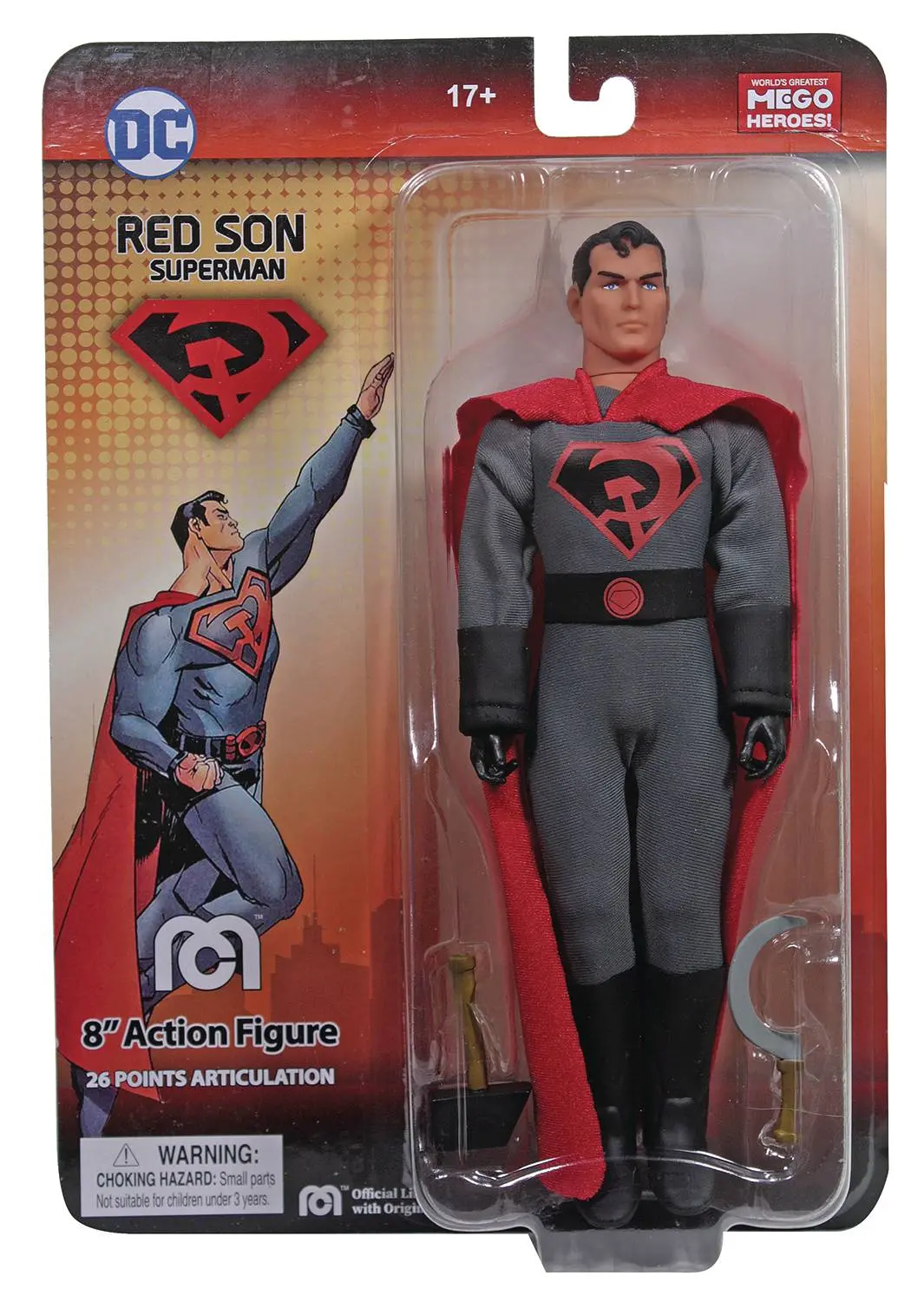 Mego: World'S Greatest Heroes! - Dc: Red Son Superman 8-Inch Previews Exclusive Action Figure 63125 Low Stock 1