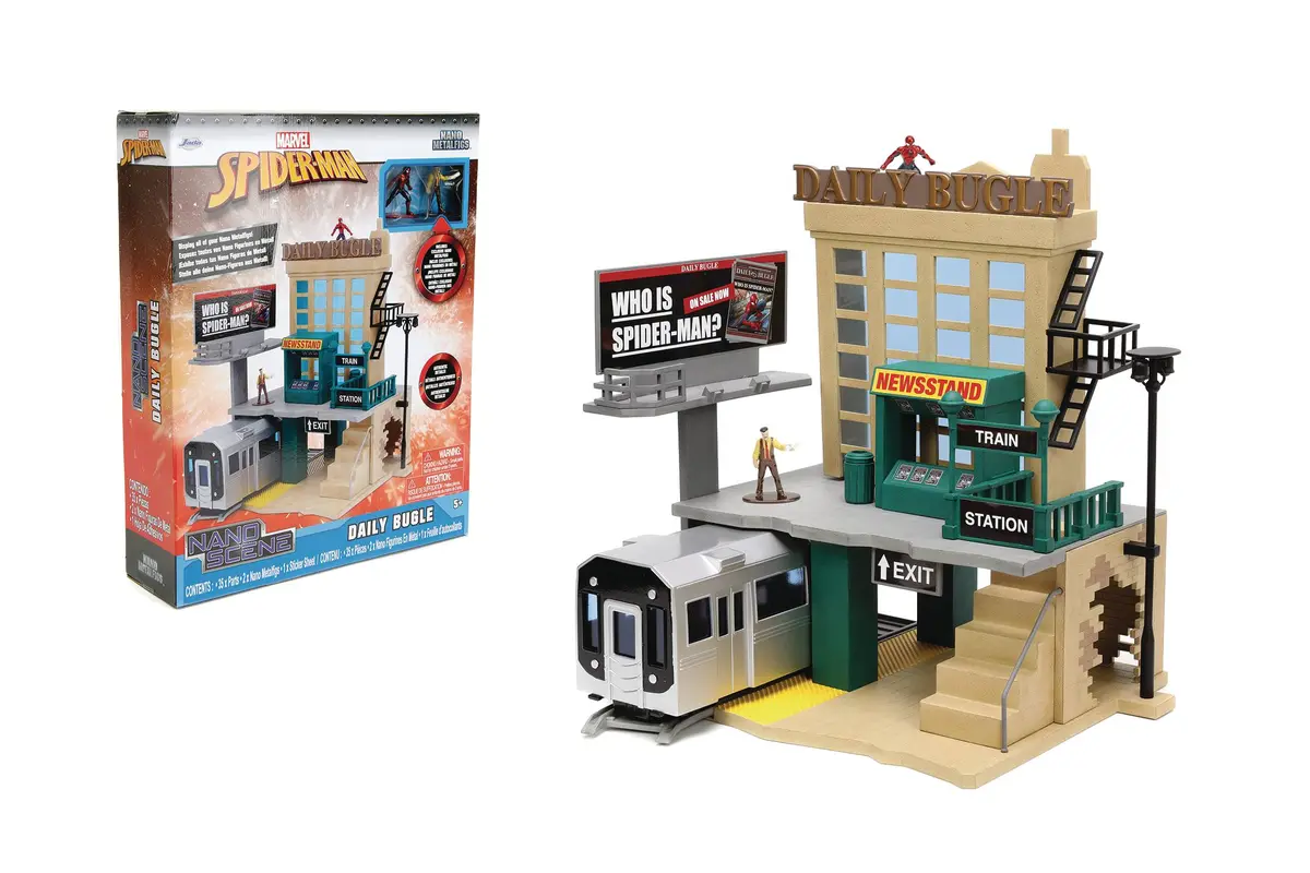 Nano Metalfigs - Marvel Spider-Man - Daily Bugle Nyc Deluxe Scene With 2 Figures (33659) 1