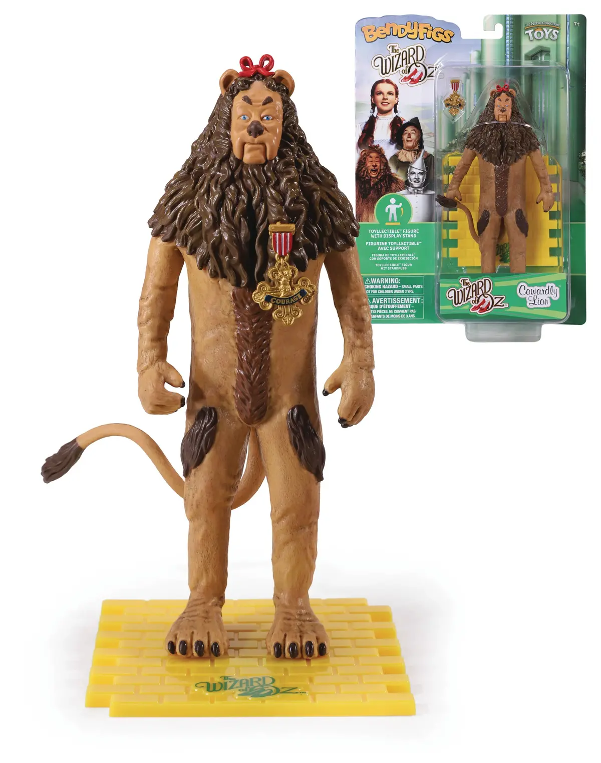 Bendyfigs - The Wizard Of Oz - Cowardly Line Bendyfig Action Figure (Nn3041) Low Stock 1