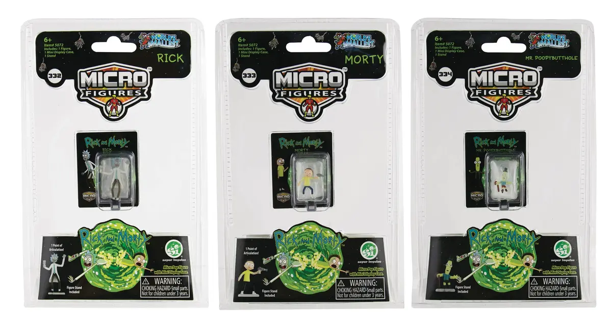 World's Smallest - Rick & Morty Micro Action Figure 3-Pack (99188) 1