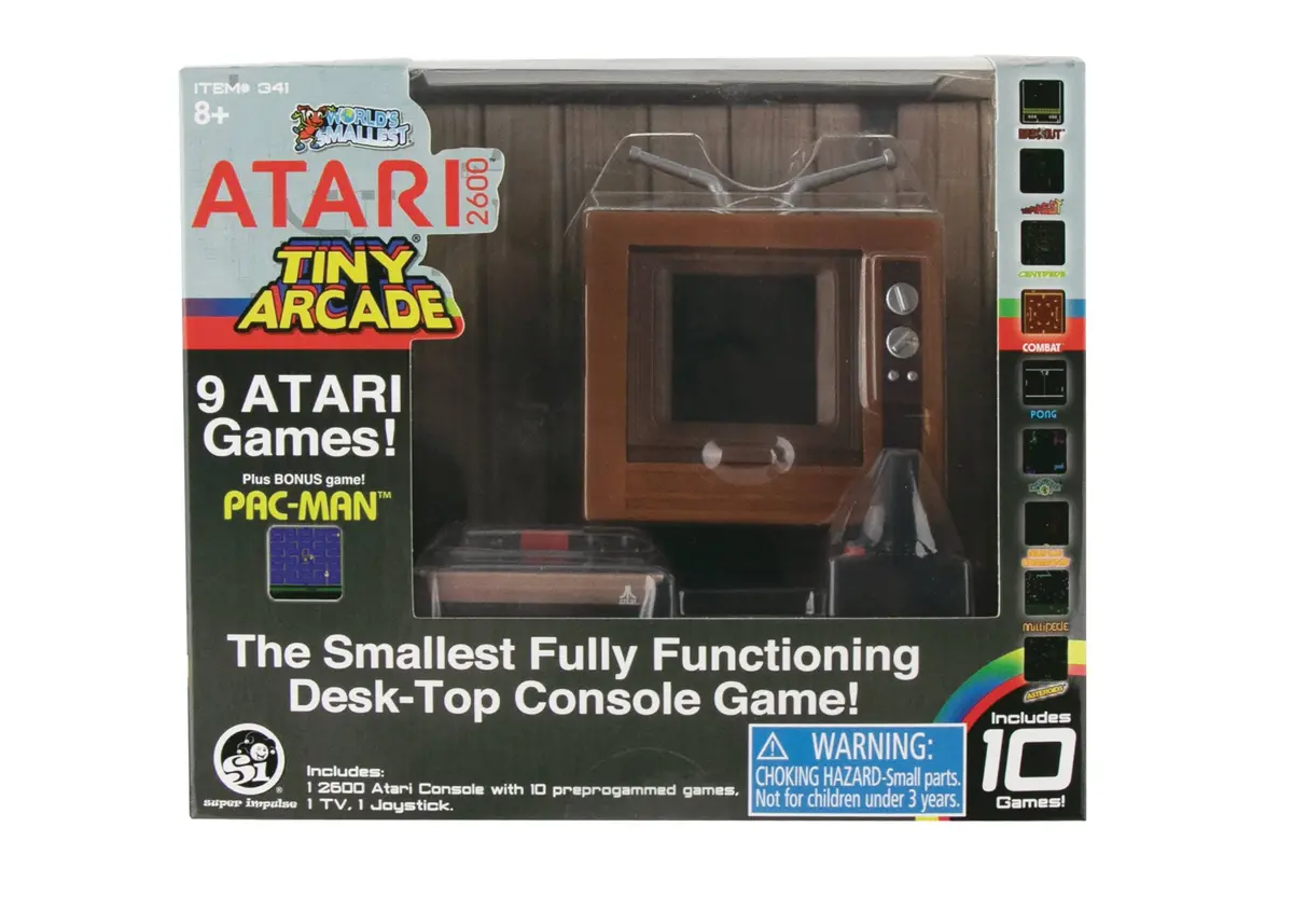 Worlds Smallest - Atari 2600 Console (10 Games) Tiny Arcade (99177) 1