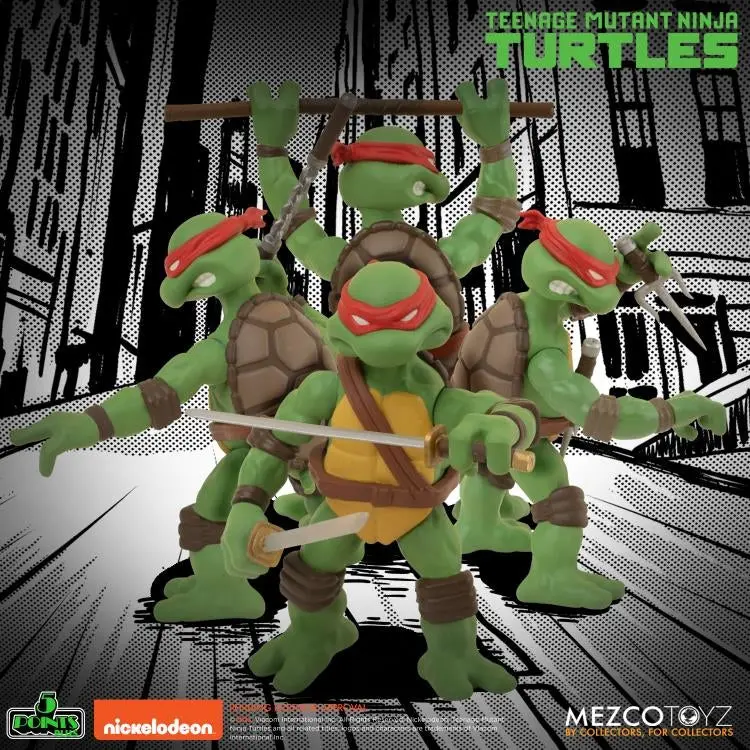Mezco Toys 5-Points Teenage Mutant Ninja Turtles Deluxe 4-Pack Action Figures (18088) Low Stock 1