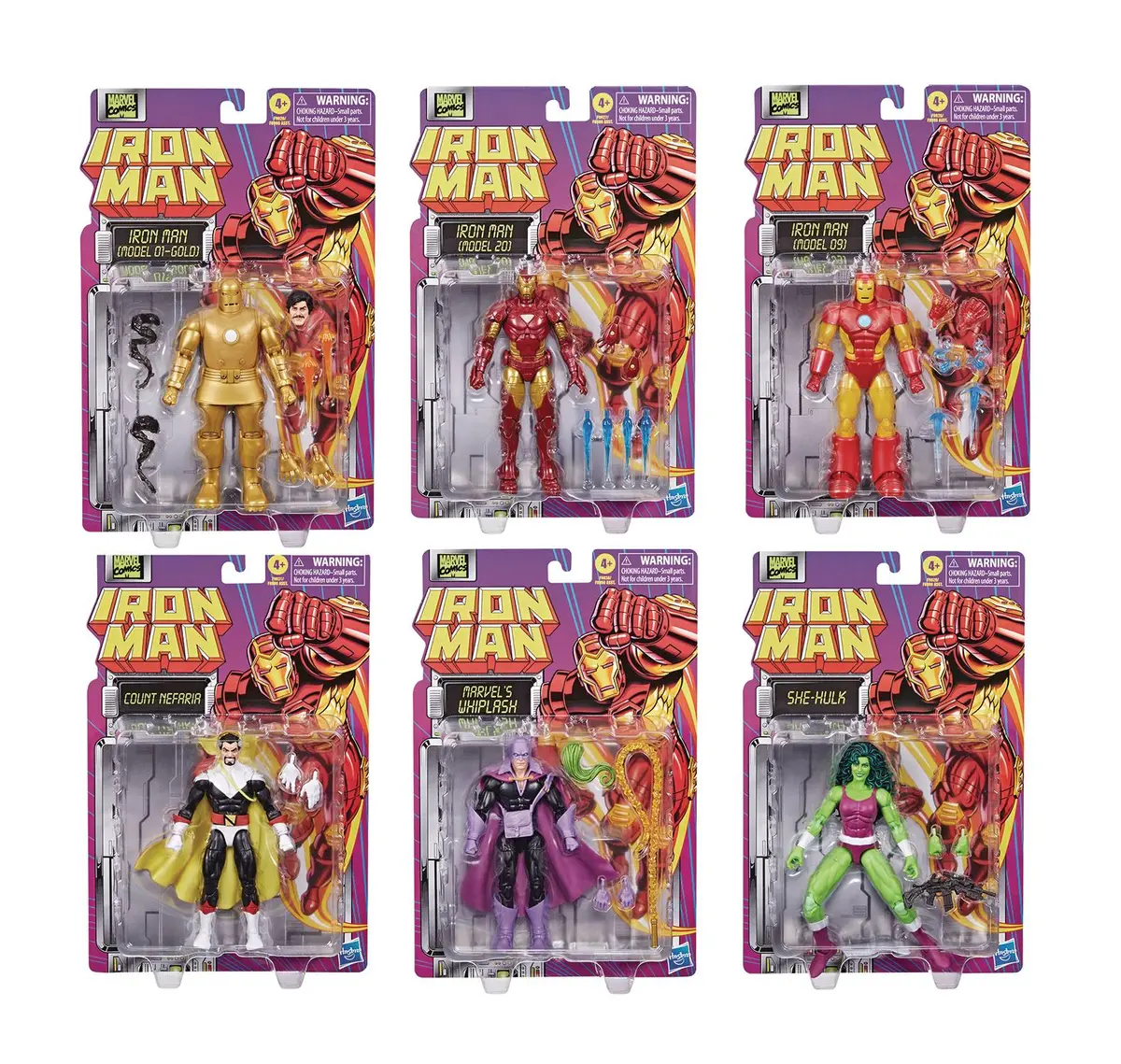 Marvel Legends Series - Iron Man Retro Collection Action Figure 6-Pack (F8998a) Low Stock 1