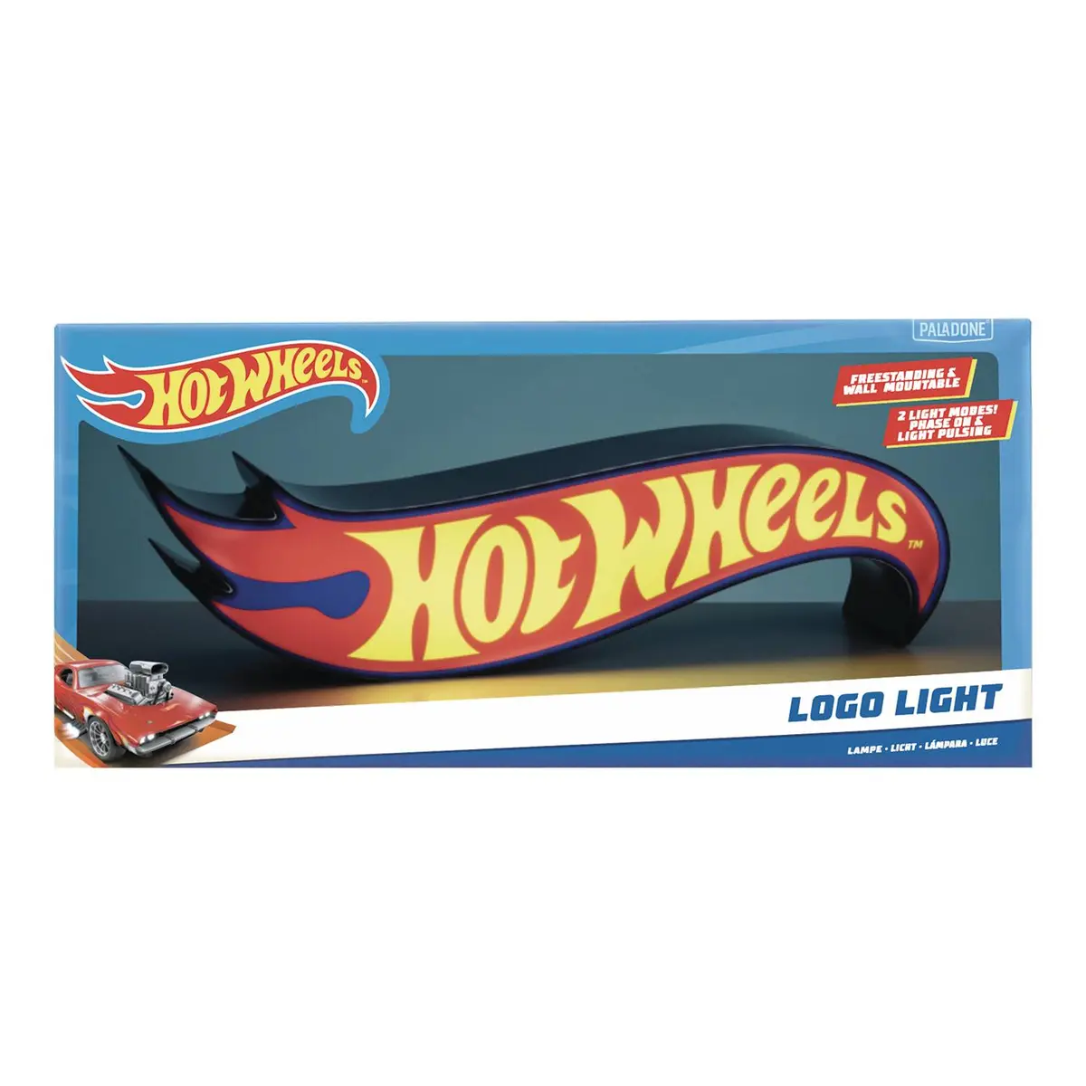 Paladone - Hot Wheels - Logo-Shaped Phase On/Pulsing Light - Free Standing/Wall Mountable (72912) Low Stock 1