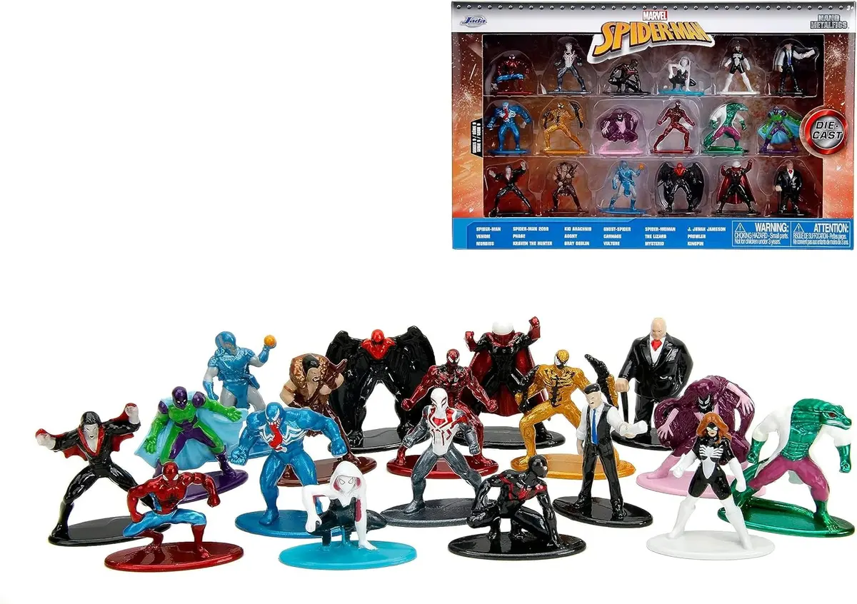[Pre-Order] Jada Toys - Marvel Spider-Man Nano Metalfigs Mini-Figures (Series 9) 18-Pack (34468) 1