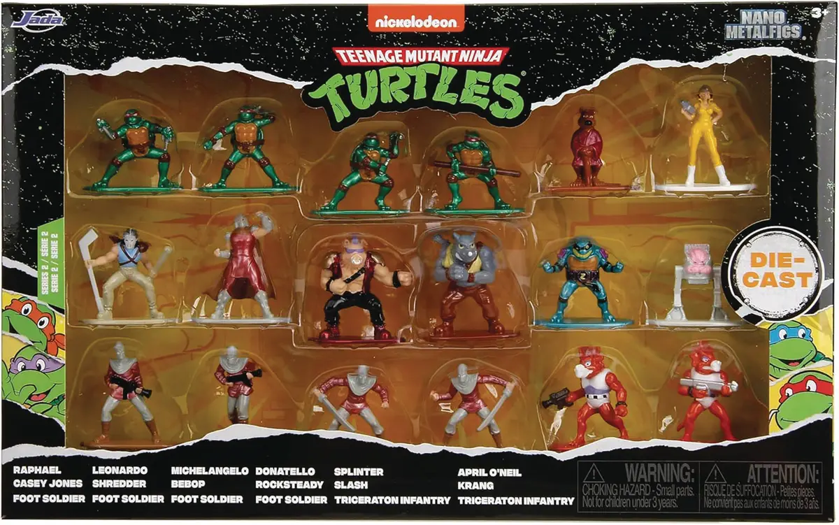 [Pre-Order] Jada Toys - Teenage Mutant Ninja Turtles (Wave 2) Nano Metalfigs 18-Pack (35124) Tmnt 1