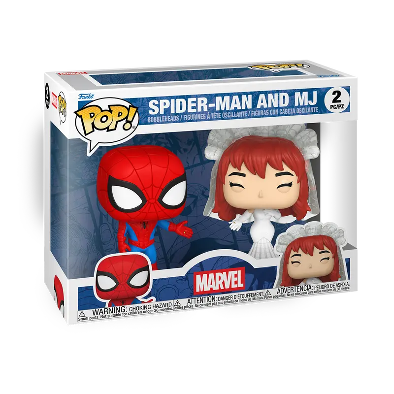 Funko Pop Marvel/Couples: Spider-Man And Mj (Mary Jane Watson) Vinyl Bobblehead Figures 2-Pack 90297 Low Stock 1