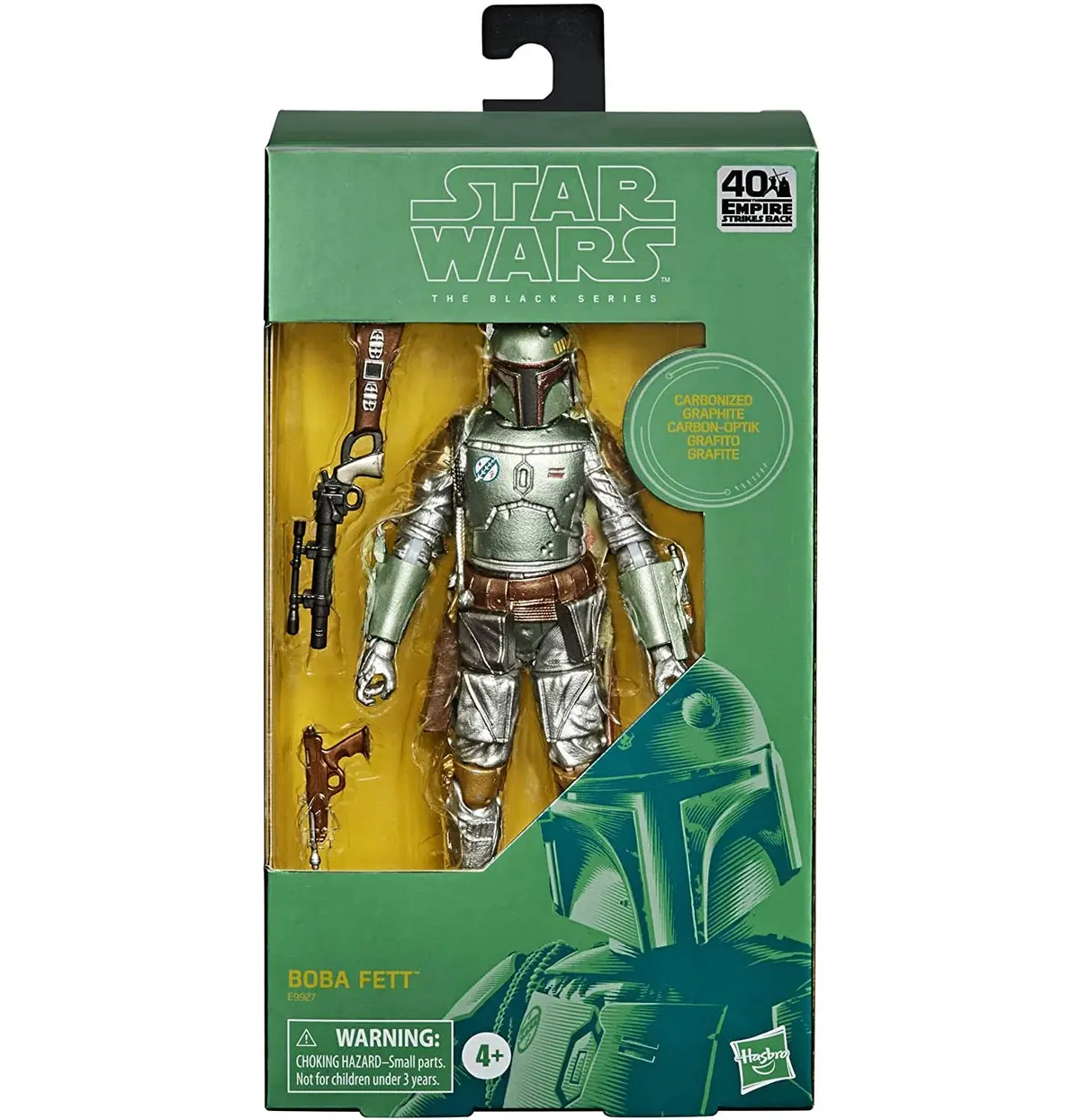 Star Wars: Black Series - Empire Strikes Back 40Th - Boba Fett (Carbonized) Figure (E9927) Low Stock 1