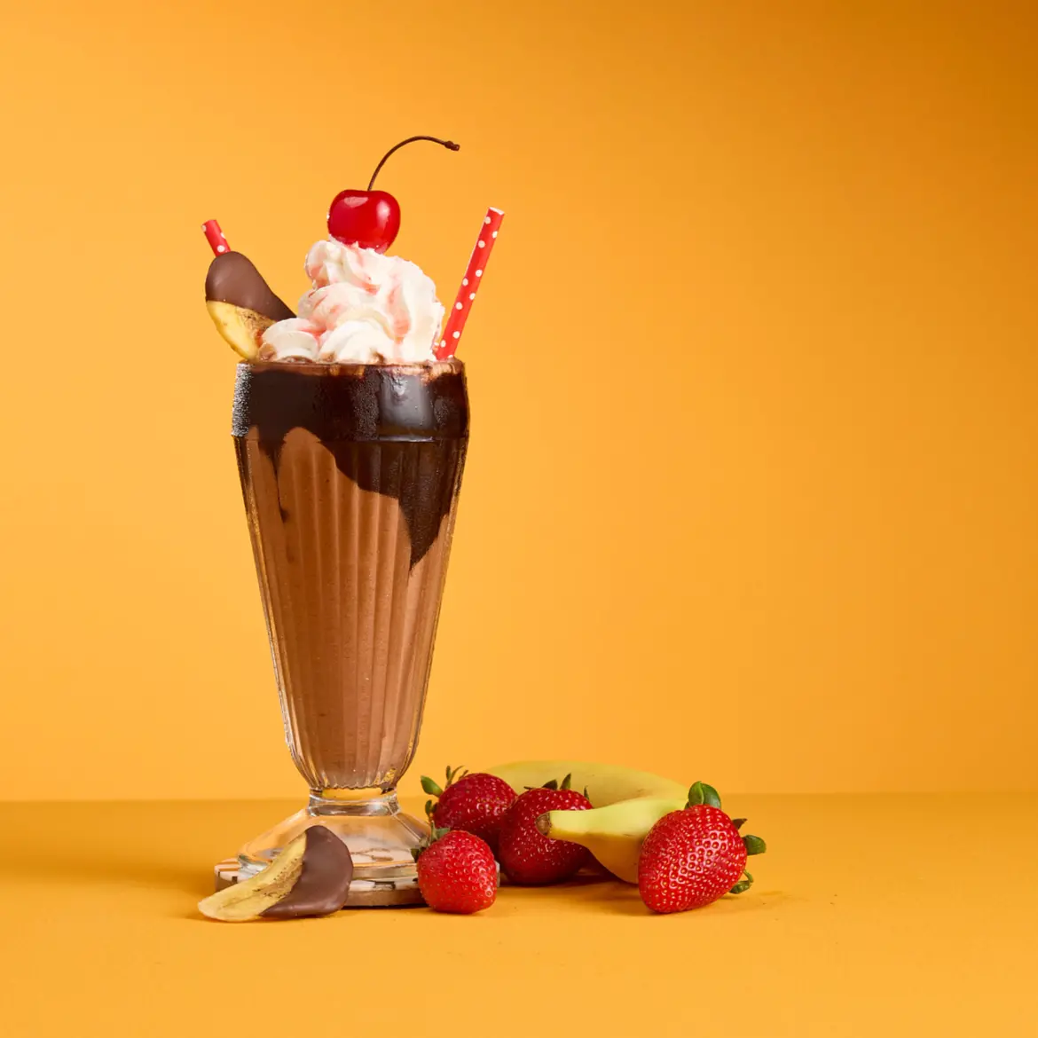 Strawberry Banana Split Smoothie 1