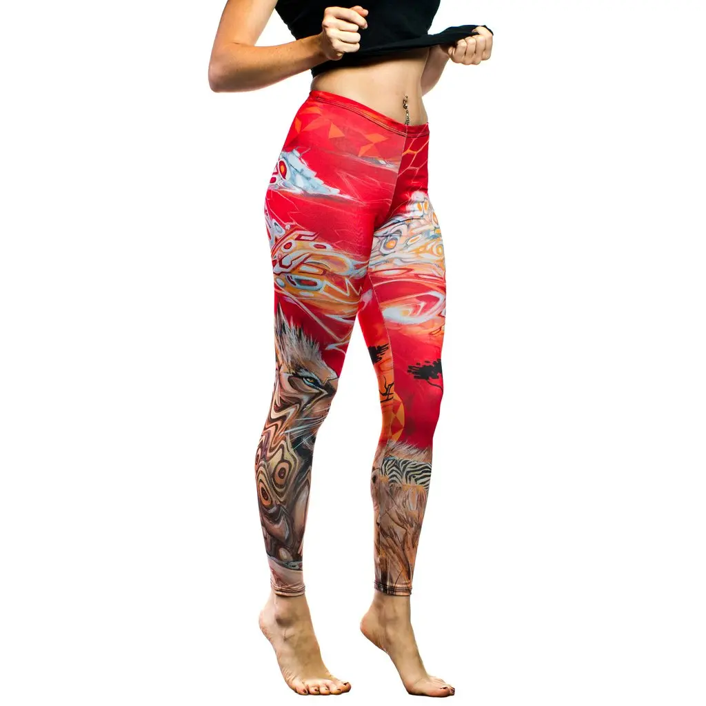 Sunset Safari Sublimation Leggings By The Welch Brothers 1
