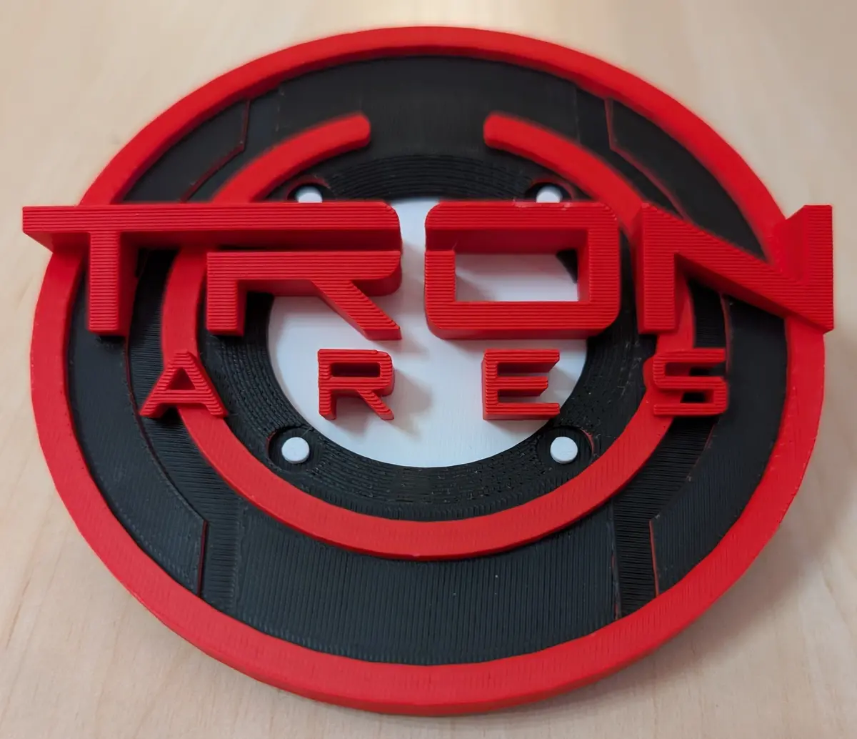 Tron: Ares (2025) - Desk Paper Weight / Novelty Pop Art - Red, Black & White - 13.5 X 13.5 X 5 Cm Low Stock 1