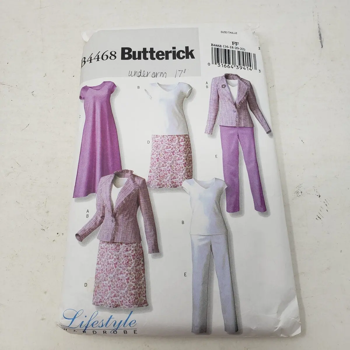 2005 Jacket Skirt Top Dress Sewing Pattern Size 16-18-20-22 Butterick B4468 Ff 1