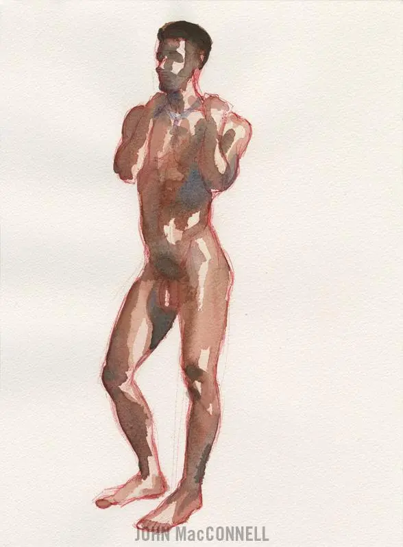 "Ty" Original Ink & Watercolor 1