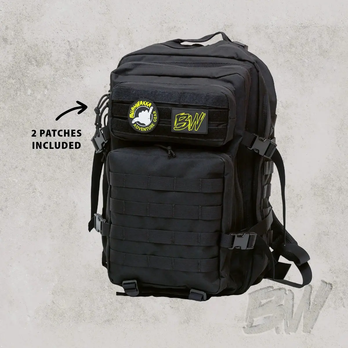 Tactical Backpack With Quick-Attach Patches 1
