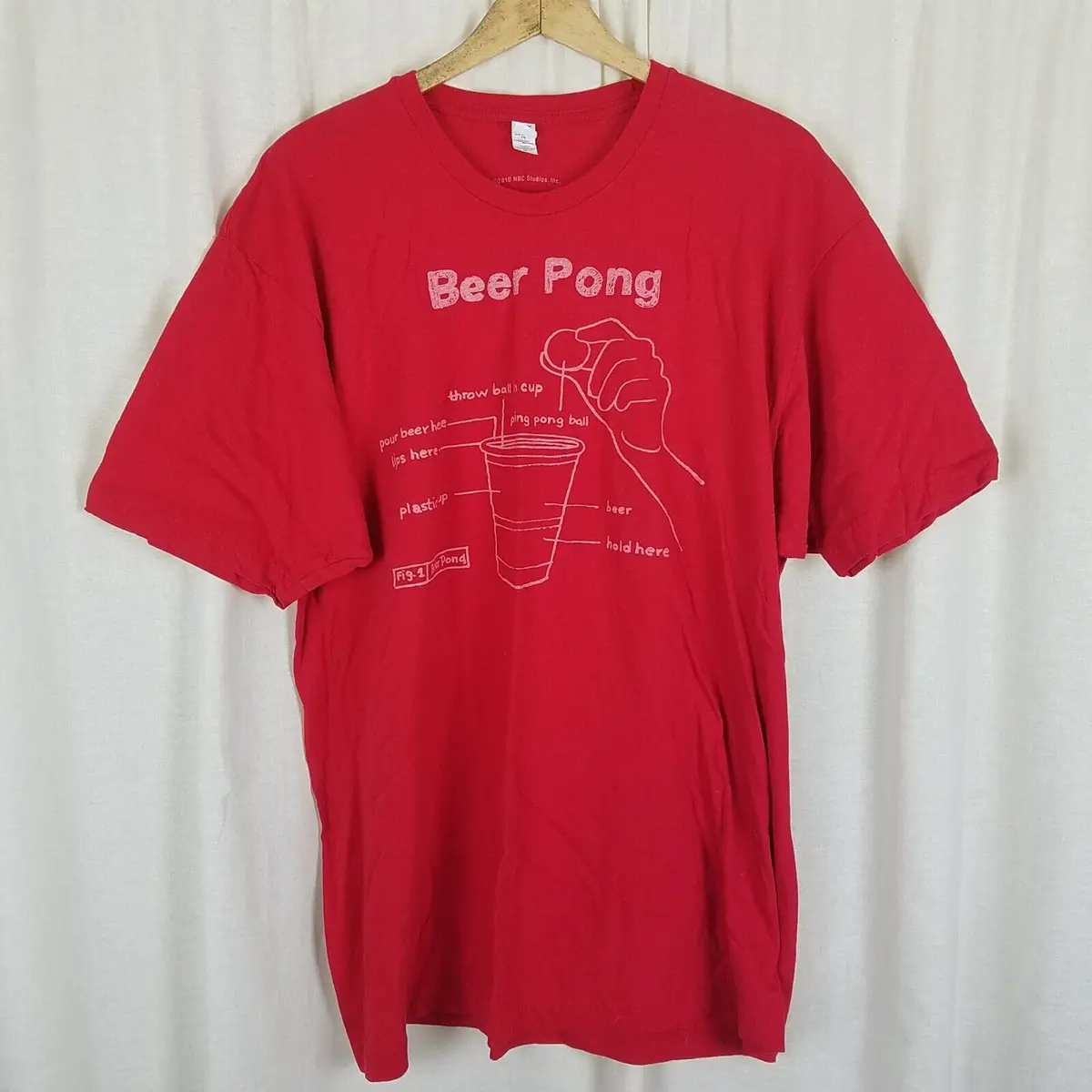 Beer Pong Late Night With Jimmy Fallon Tshirt Mens 2Xl Xxl Tv Talk Show Rare 1