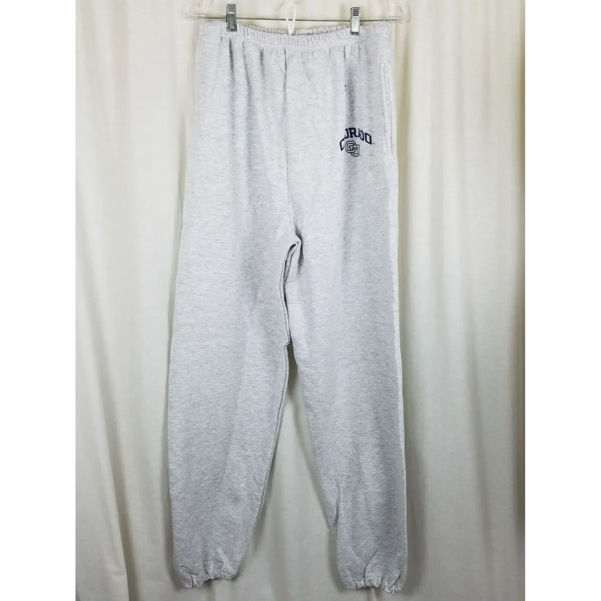 Vintage Champion Cu Colorado University Buffs Sweatpants Mens L Heathered Cuffed 1