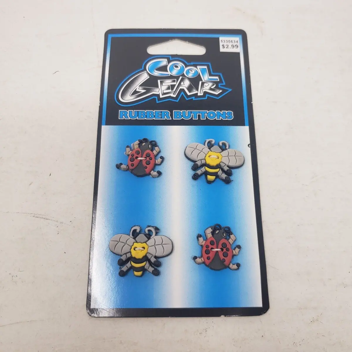 Vintage Cool Gear Rubber Buttons Bumble Honey Bees Ladybugs 1999 Beetles Bugs 1