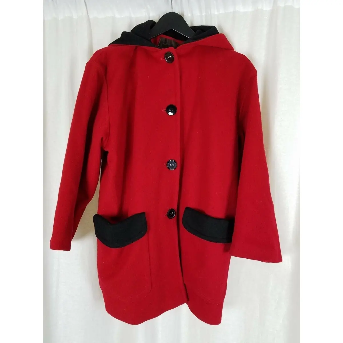 Vintage Valdecrafts Big Girls Winter Wool Hooded Dress Coat Kids L Dressy Formal 1