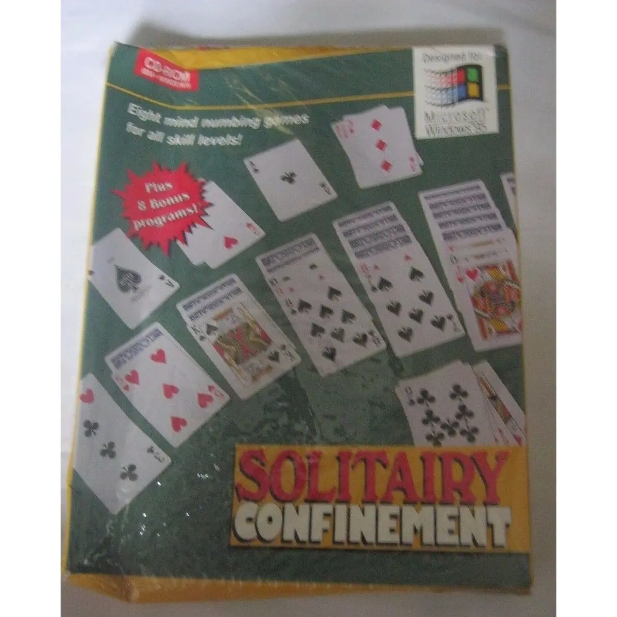 New Solitairy Confinement Cd-Rom Computer Game For Microsoft Windows 95 8 Bonus 1