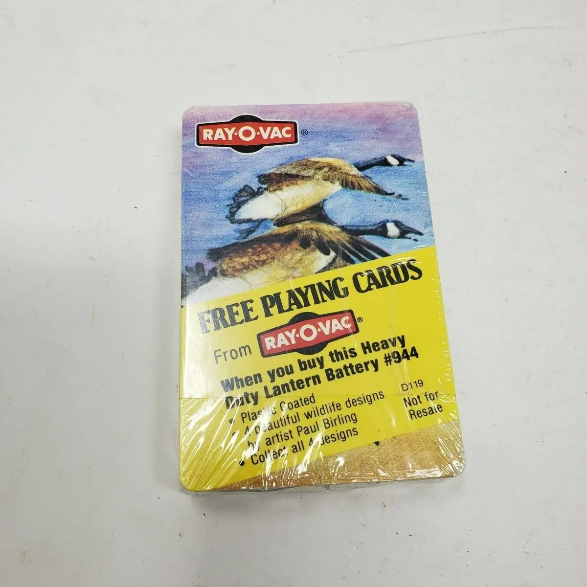Ray-O-Vac Playing Cards Wildlife Design Geese Vintage 80'S Promotional Free Gift 1