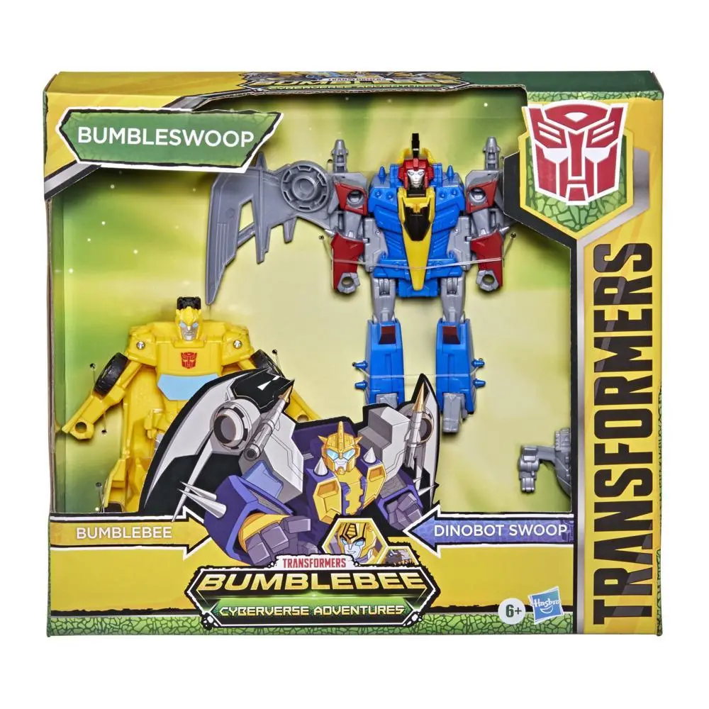 Transformers: Bumblebee Cyberverse Adventures Dino Combiners Bumbleswoop (Bumblebee & Swoop) (F2733) Low Stock 1