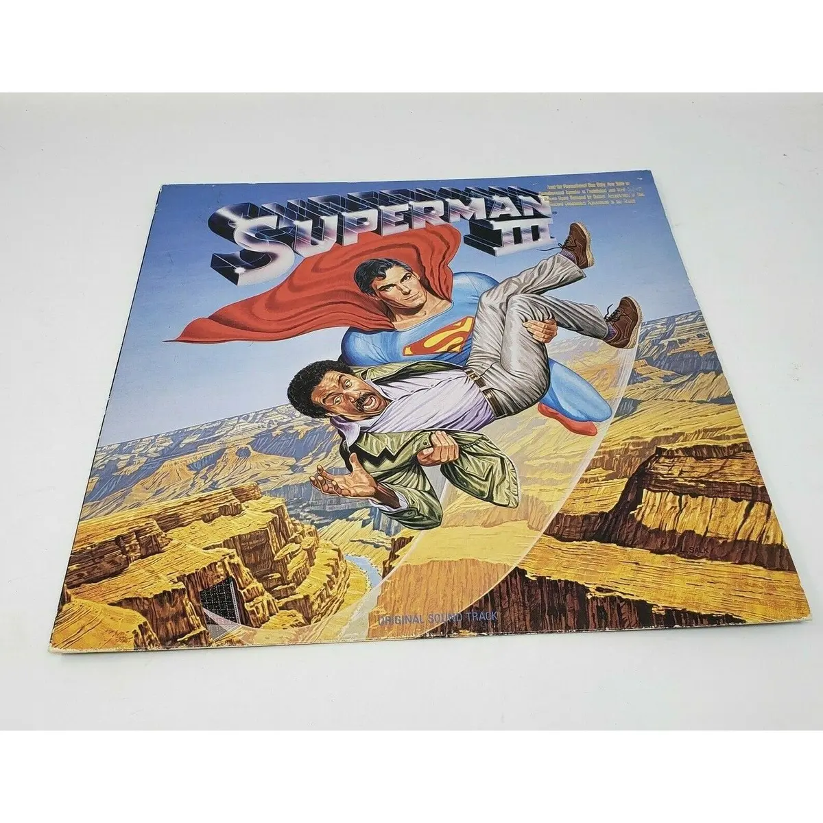 Movie Soundtrack Superman Iii 1983 Us 10 Track Gold Foil Stamped Promo Lp Album 1