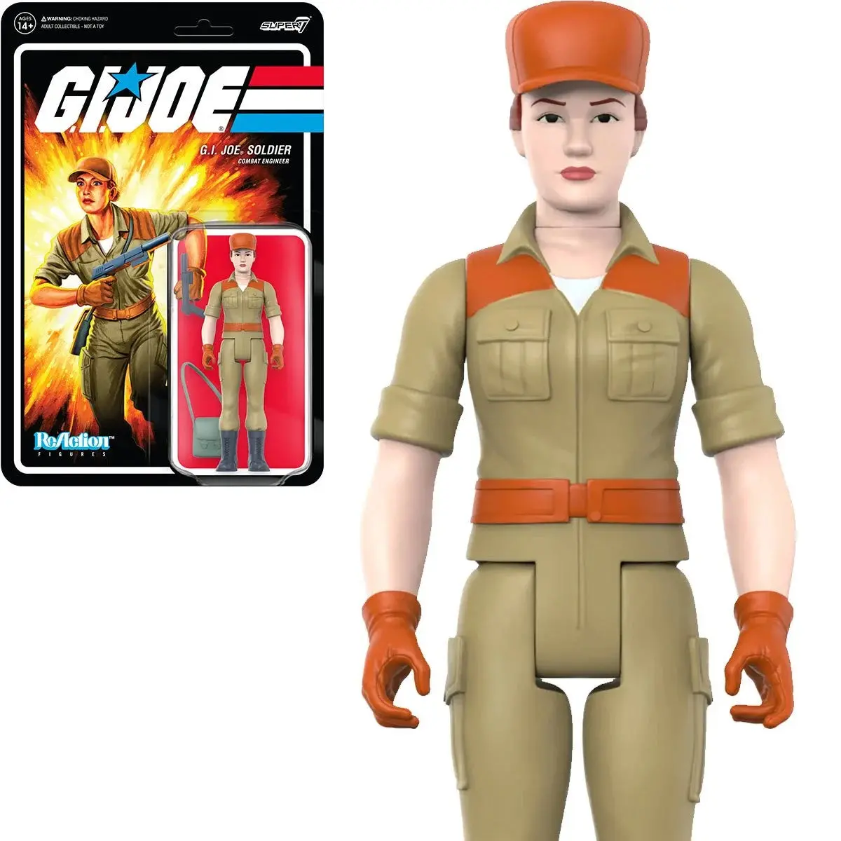 Super7 Reaction Figures - G.I. Joe Soldier Combat Engineer (Bun - Pink) Action Figure (82008) Low Stock 1