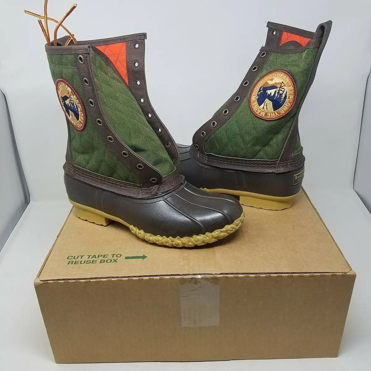 Ll Bean Rangely Pac Quilted Patch Duck Boots Maine Usa Mens 7 Signature Line 1